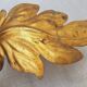 Paire d'appliques murales fleur feuillage en métal doré par Hans Kögl, 1970