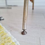 Antique Scandinavian velvet armchair with compass feet