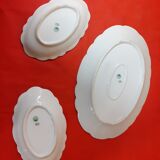 Oval dish and 2 raviers