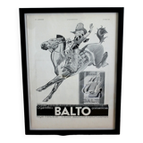 Cigarette Balto - vintage poster pub 1930