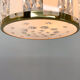 1970's Brass & Crystal Pendant Light by Novy Bydzov Glasswork, Czechoslovakia