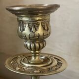 Pair of marble and brass candlesticks circa 1860