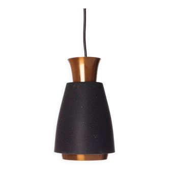 Mid-Century Vintage Copper Pendant Light, Denmark 1970's