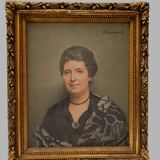 Oil on canvas "portrait of a woman" by dequene albert 20th century