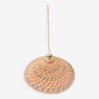 Vintage rattan pendant light