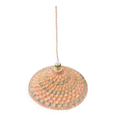 Suspension vintage en rotin