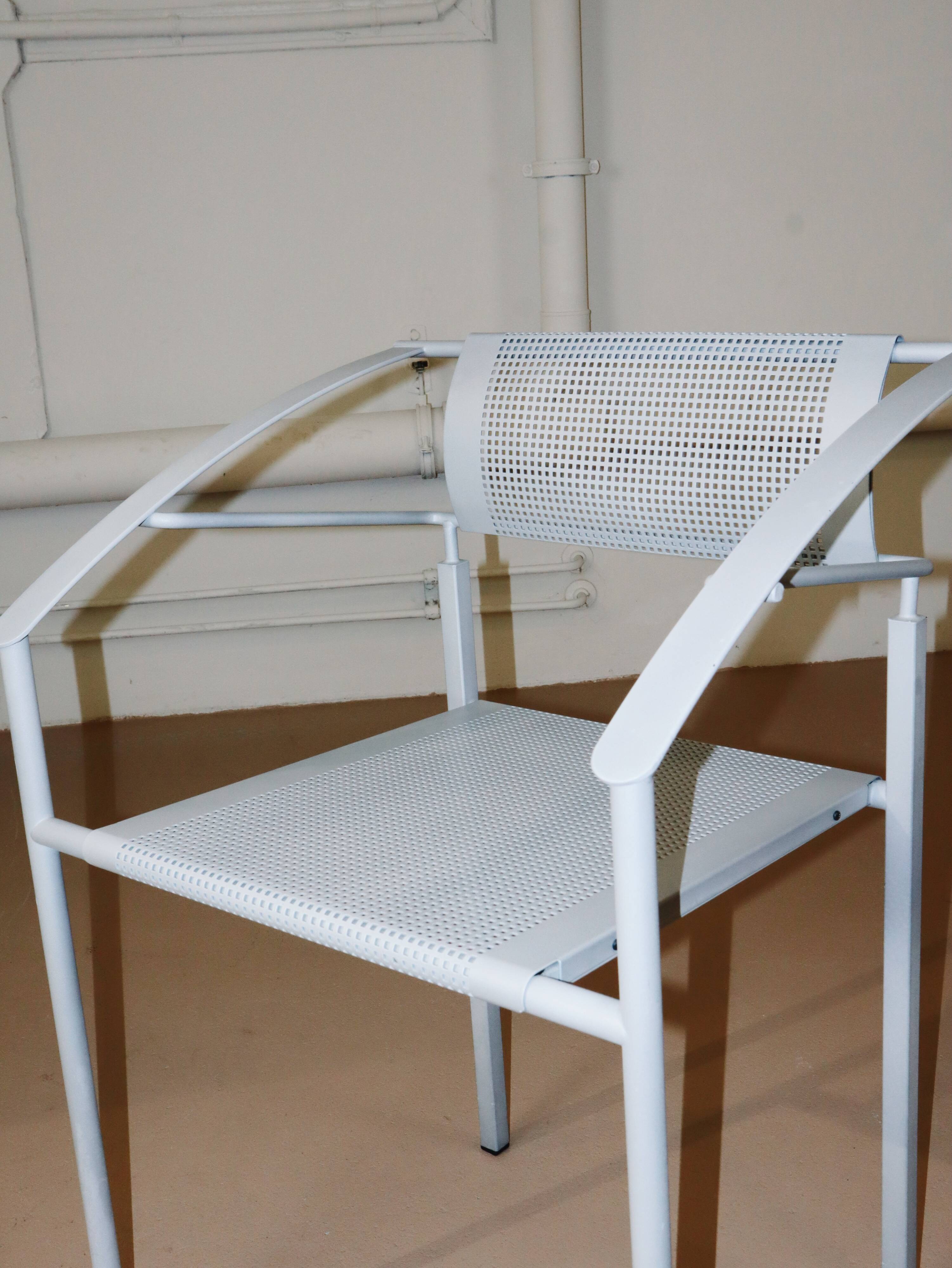 Fauteuils vintage en métal 'Carrè VI' par Fly Line Italie années 1990