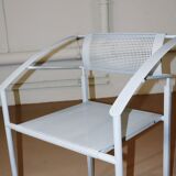 Vintage ‘Carrè VI’ metal arm chairs by Fly Line Italy 1990s