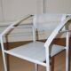 Vintage ‘Carrè VI’ metal arm chairs by Fly Line Italy 1990s
