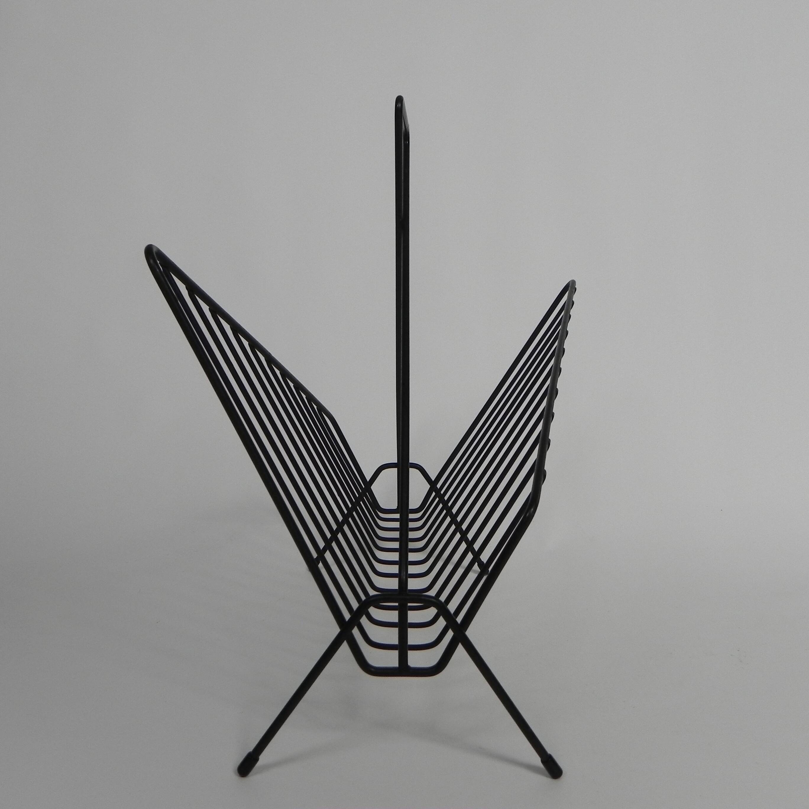 Metal magazine rack, newspaper rack, 1950s