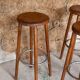 Set of 3 wooden bar stools