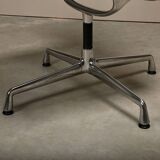 Multiple Eames Aluminum Group EA108 Dining Chairs Charcoal Netweave Mesh, Vitra