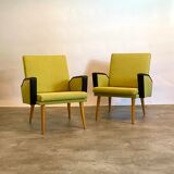 Vintage set Space Age sofa and two chairs for Drevopodnik Brno