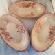 Antique service, fruit dish and 3 oval platters, ironstone