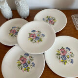 Lot de 5 assiettes à dessert Luneville