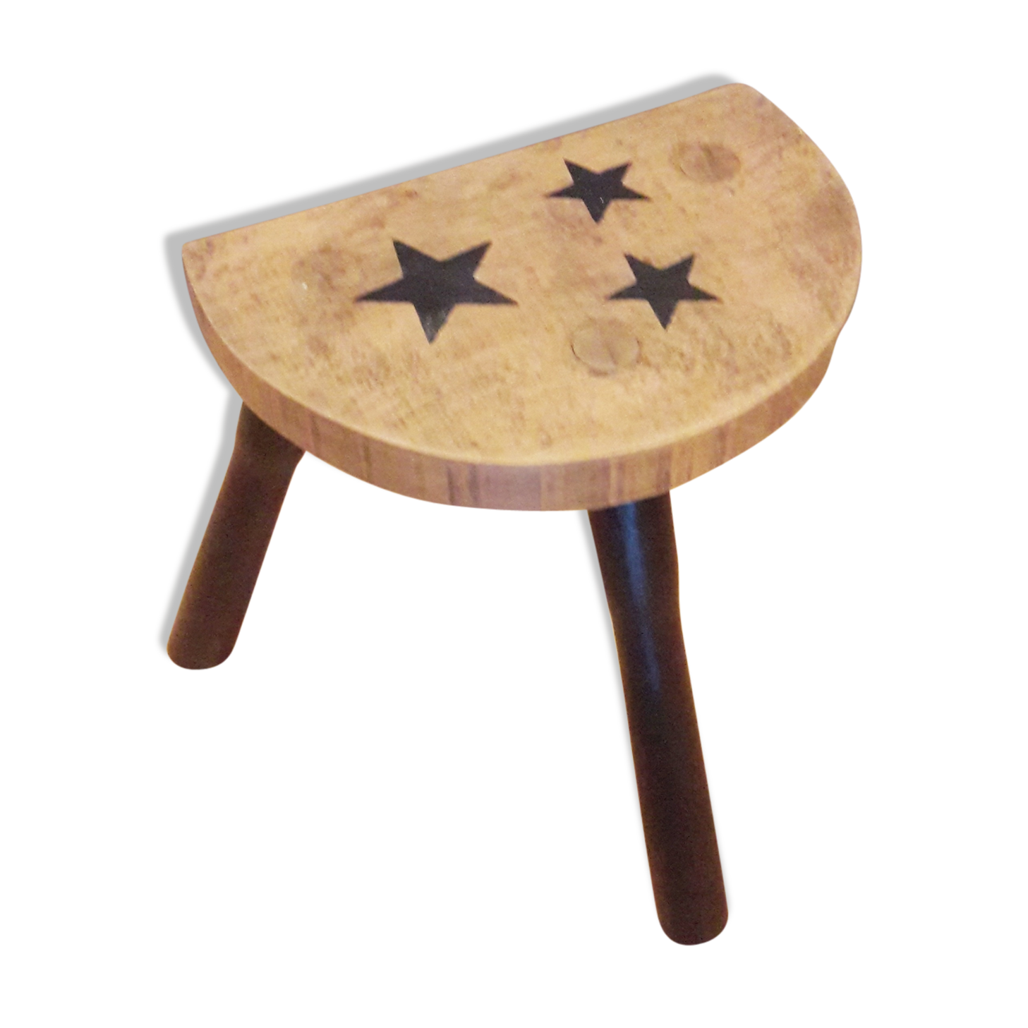 Tabouret de vacher customisé étoile