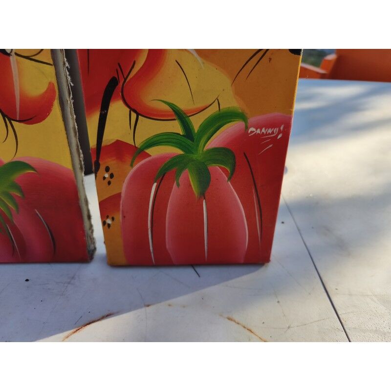 2 tableaux à l'huile sur toile haïtienne