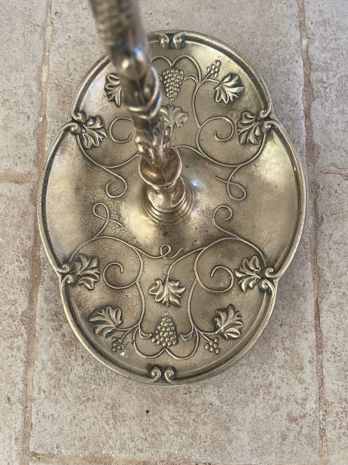 Art Nouveau style solid brass umbrella stand