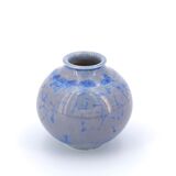 Signed ceramic vase with crystallization effect