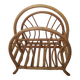 Vintage bamboo and rattan magazine holder