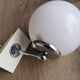 Vintage chandelier 5 opaline glass balls + 2 Space Age Mid-Century wall lights