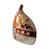 Vase en métal peint laqué