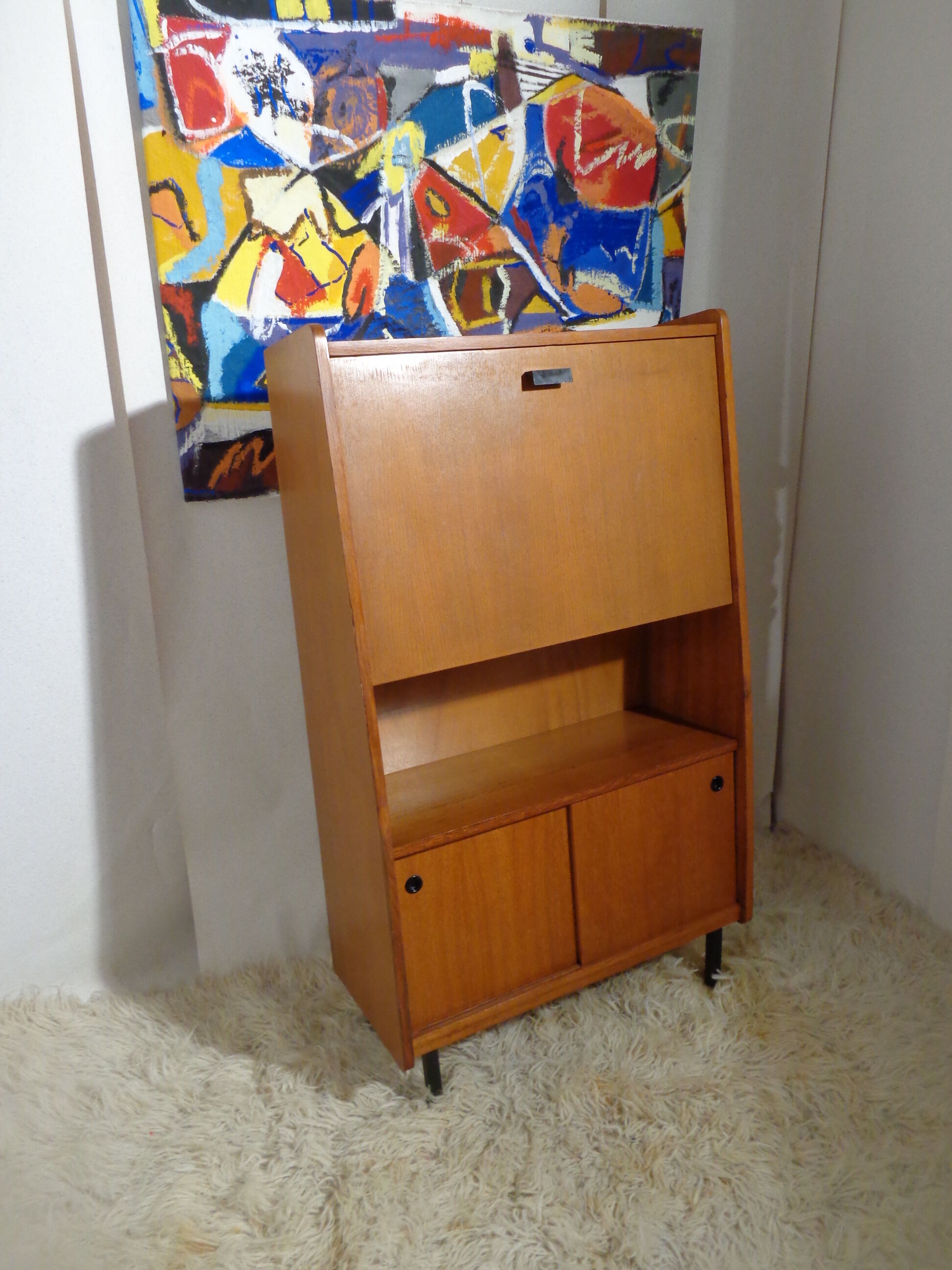 Vintage secretary of the 60s light wood