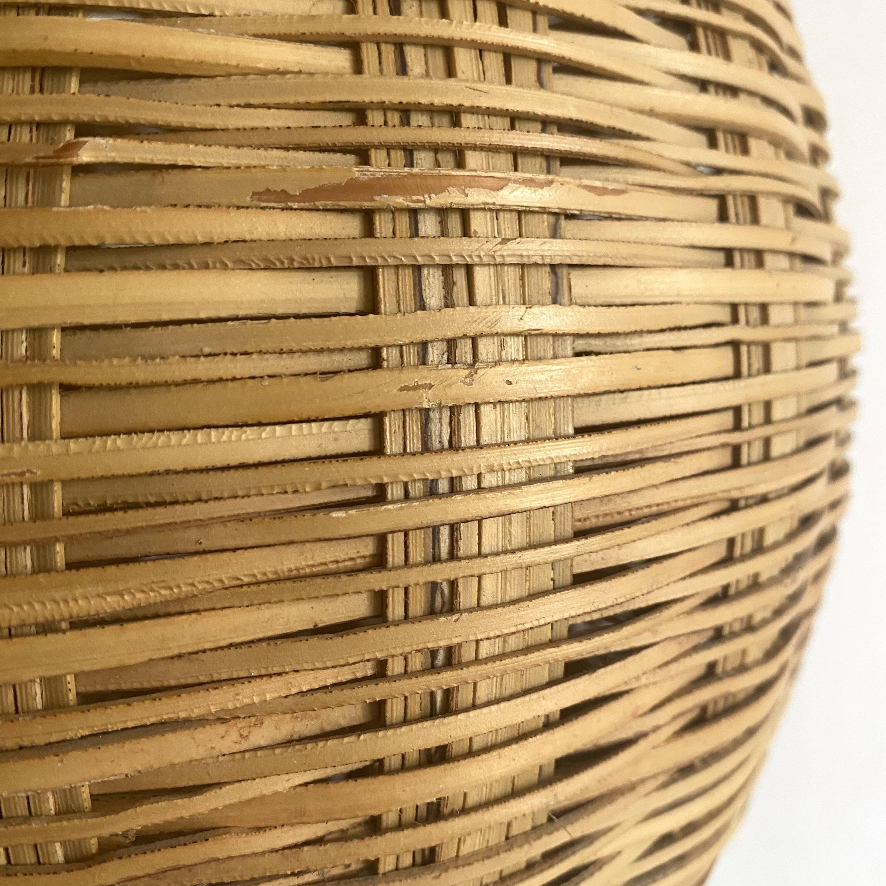 Vintage woven bamboo basket