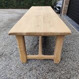 XXL farm table 2m80 + 2 solid oak benches