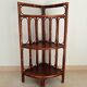 Étagère d' angle vintage bambou et rotin années 70