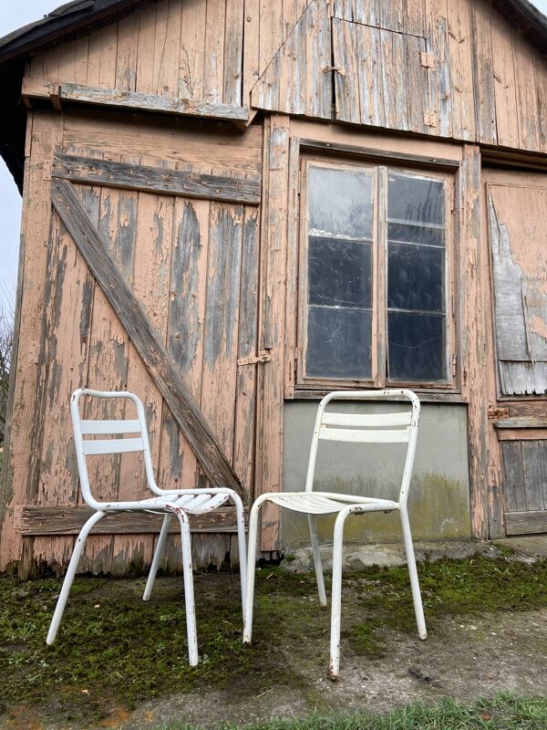 Duo de chaises Tolix Métal vintage