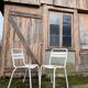 Duo of vintage metal Tolix chairs