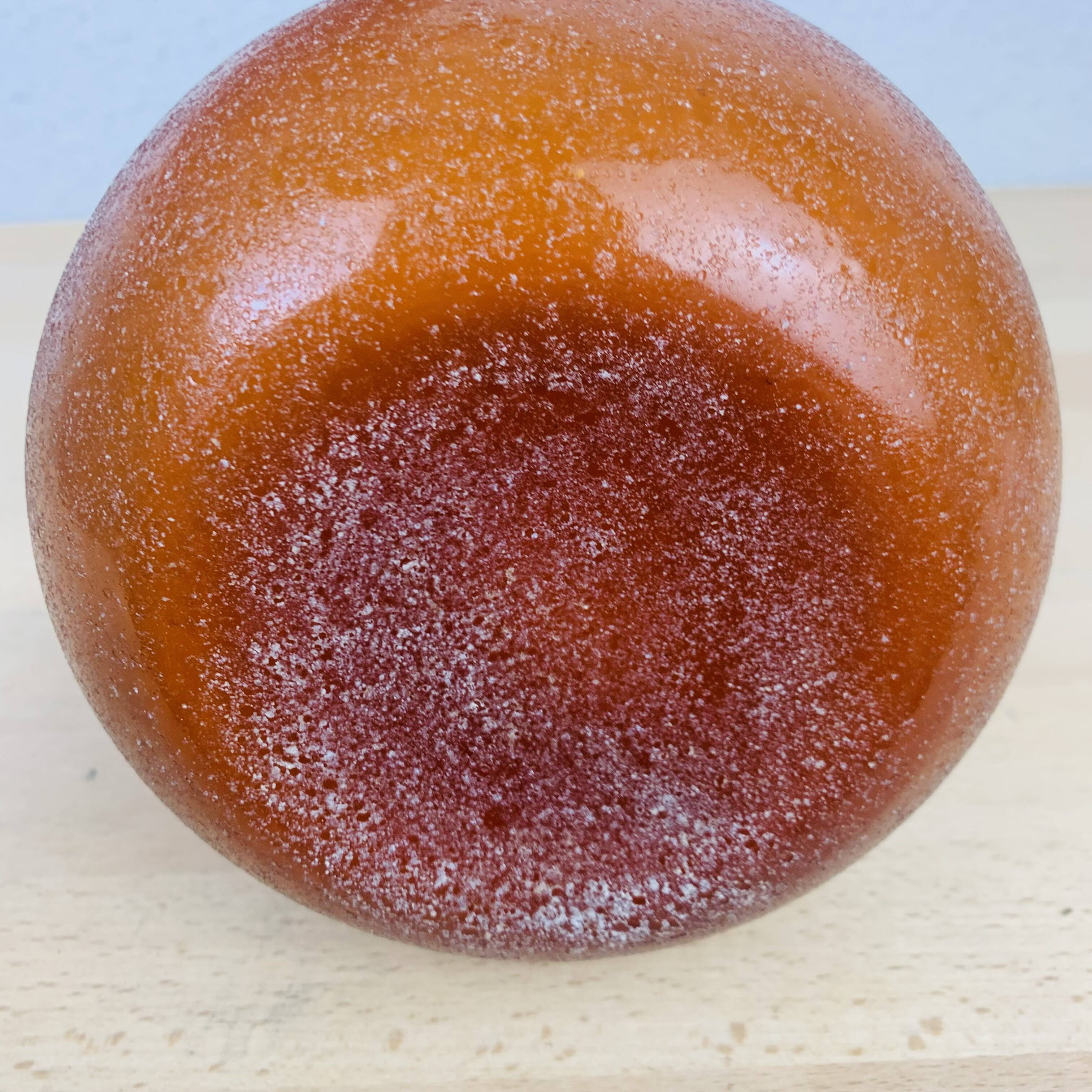 Vintage vase 70s caramel orange glass