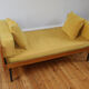 Daybed vintage 1960 chêne et rotin