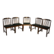 Suite de 5 chaises en palissandre et assise cuir édition BREOX - 1960