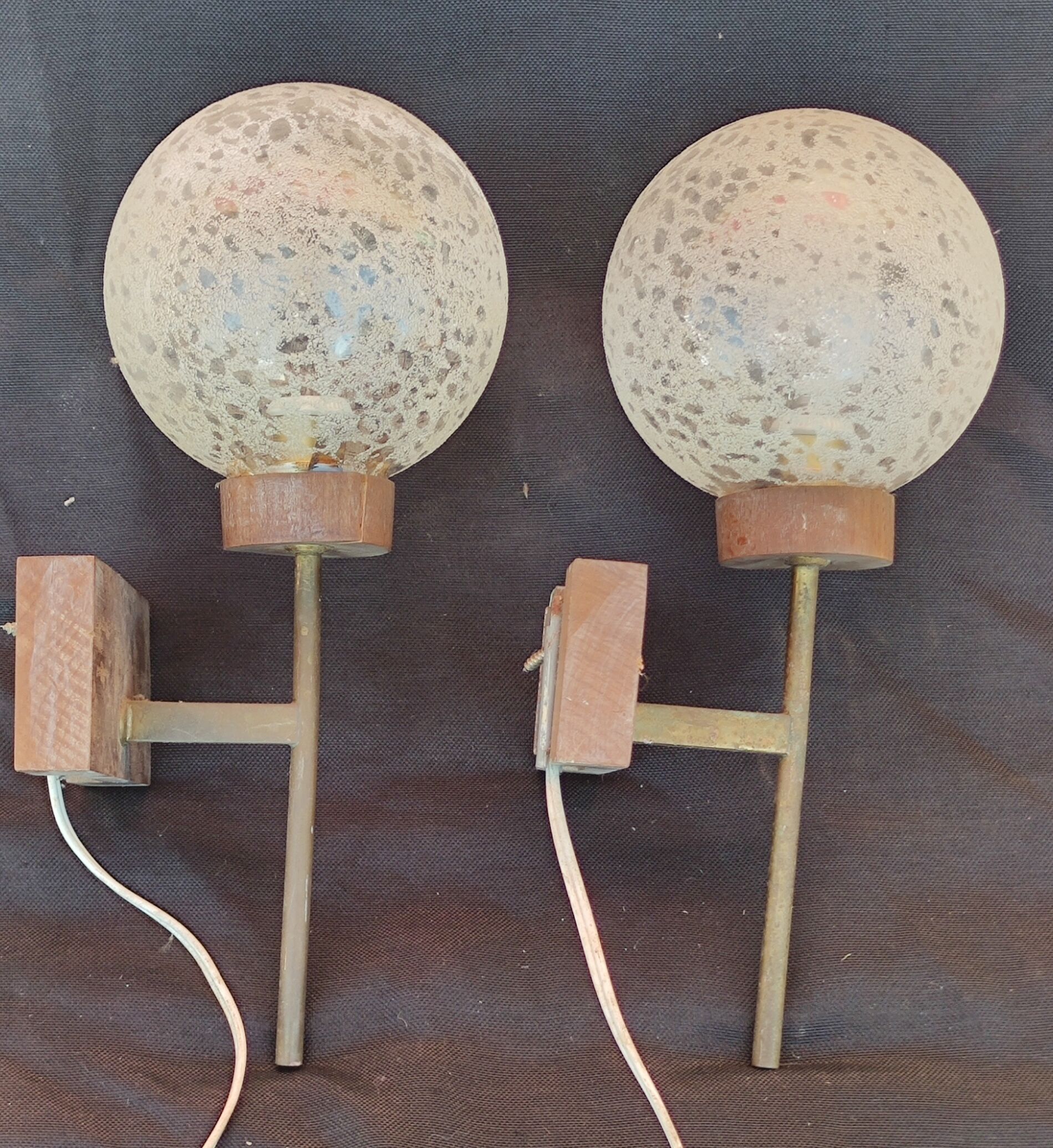 Pair of modernist wall lamps