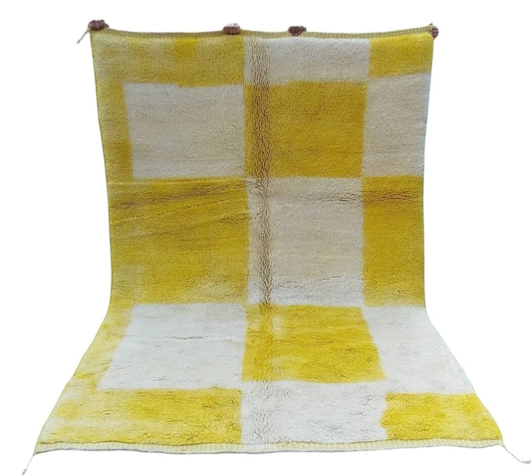 Handmade yellow Azilal rug 250cmx 200cm