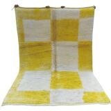 Tapis azilal jaune fait a main 250cmx 200cm