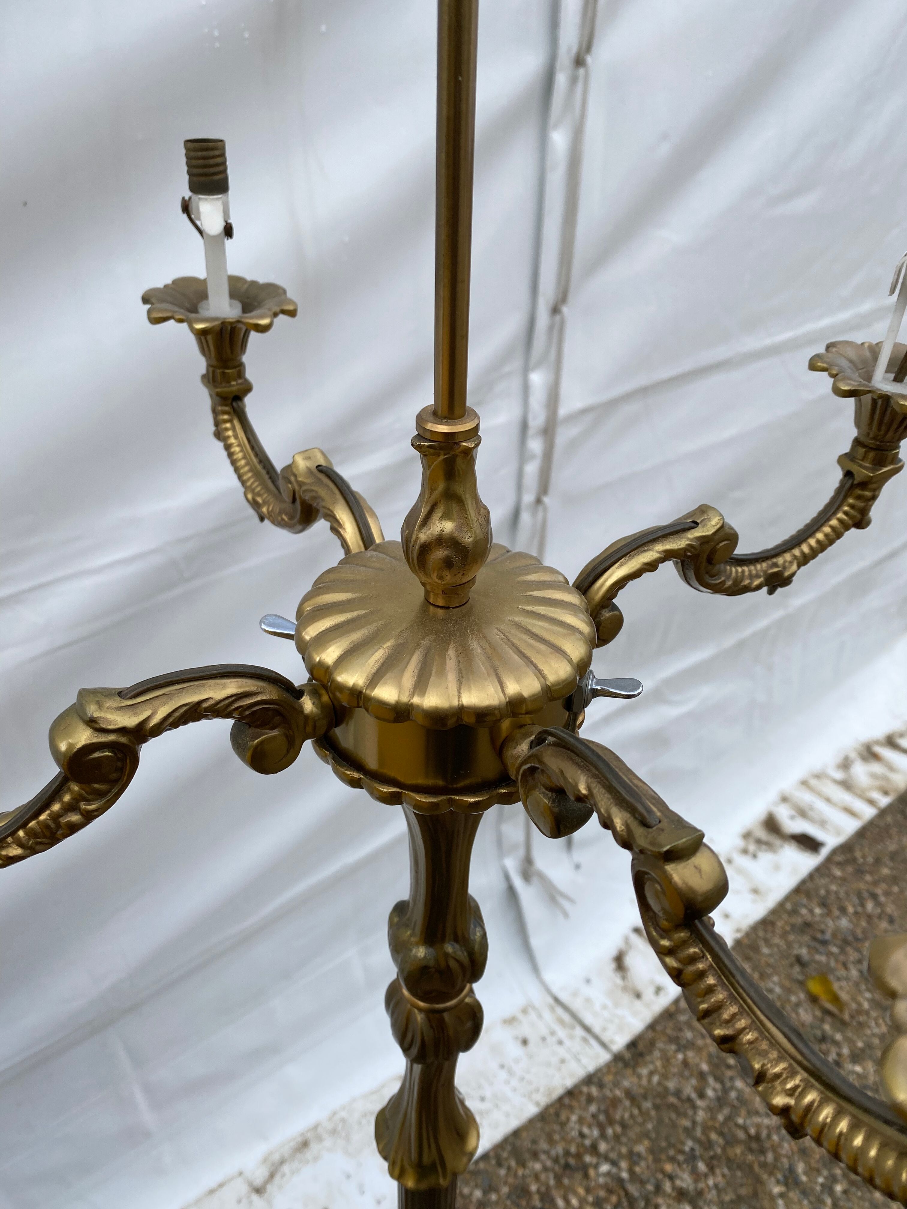 Gilded bronze parquet lamp