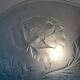 Art Deco vasque in glass pressed blue floral decoration France 1930