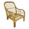 Vintage rattan fireside chair from the 70s