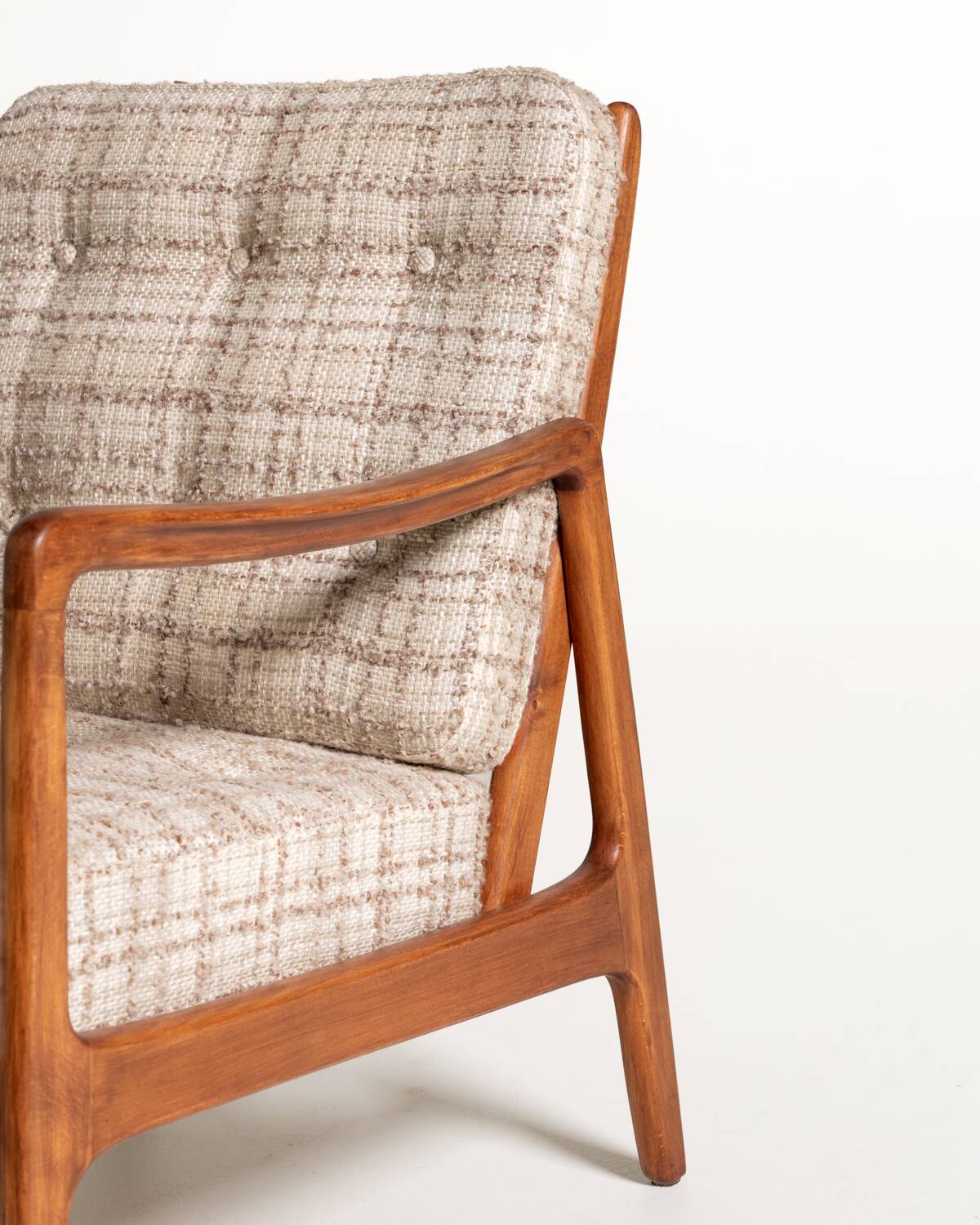 Model 109 Armchair by Ole Wanscher with Footstool, 1950s