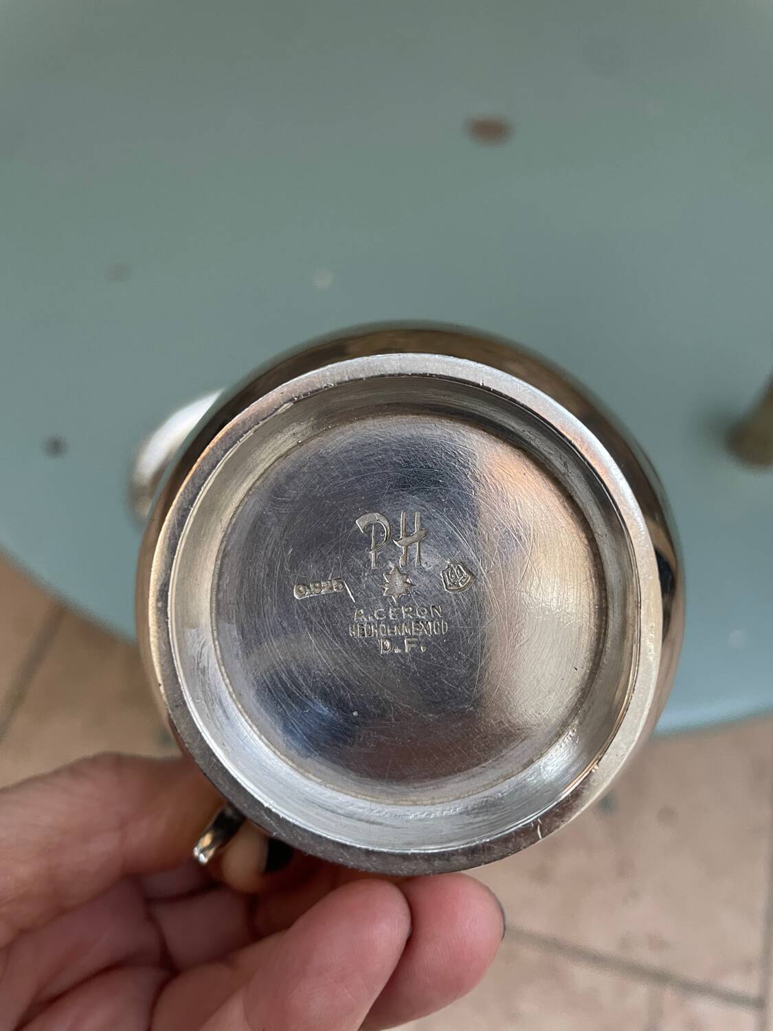 Silver sugar bowl and milk jug set