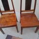 chaises et banc en palissandre massif vintage