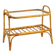 Lovely small Italian 60s bamboo side or coffee table with a iced glass top
