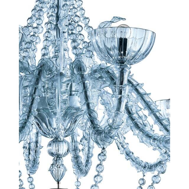 Contemporary Turquoise Cà Rezzonico Murano Glass Chandelier With Necklace