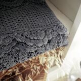 Dyed crochet bed top