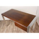 Vintage Georges Frydman desk in teak and aluminum 1970