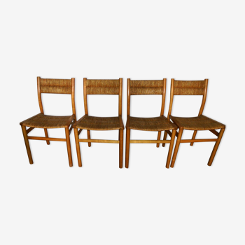 4 chaises de Pierre Gautier Delaye, modèle Week End des années 50