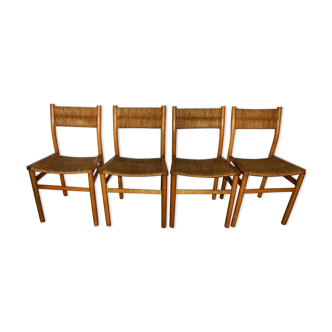 4 chairs by Pierre Gautier Delaye, Model Week End of the 50s